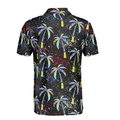 Spray Paint Palm Trees Polo Shirt