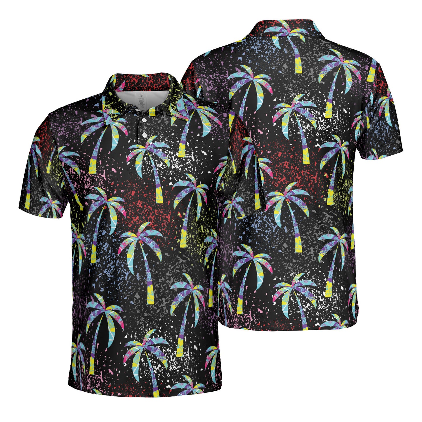 Spray Paint Palm Trees Polo Shirt