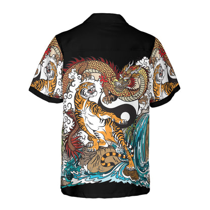 Tiger Versus Dragon Button Up Shirt