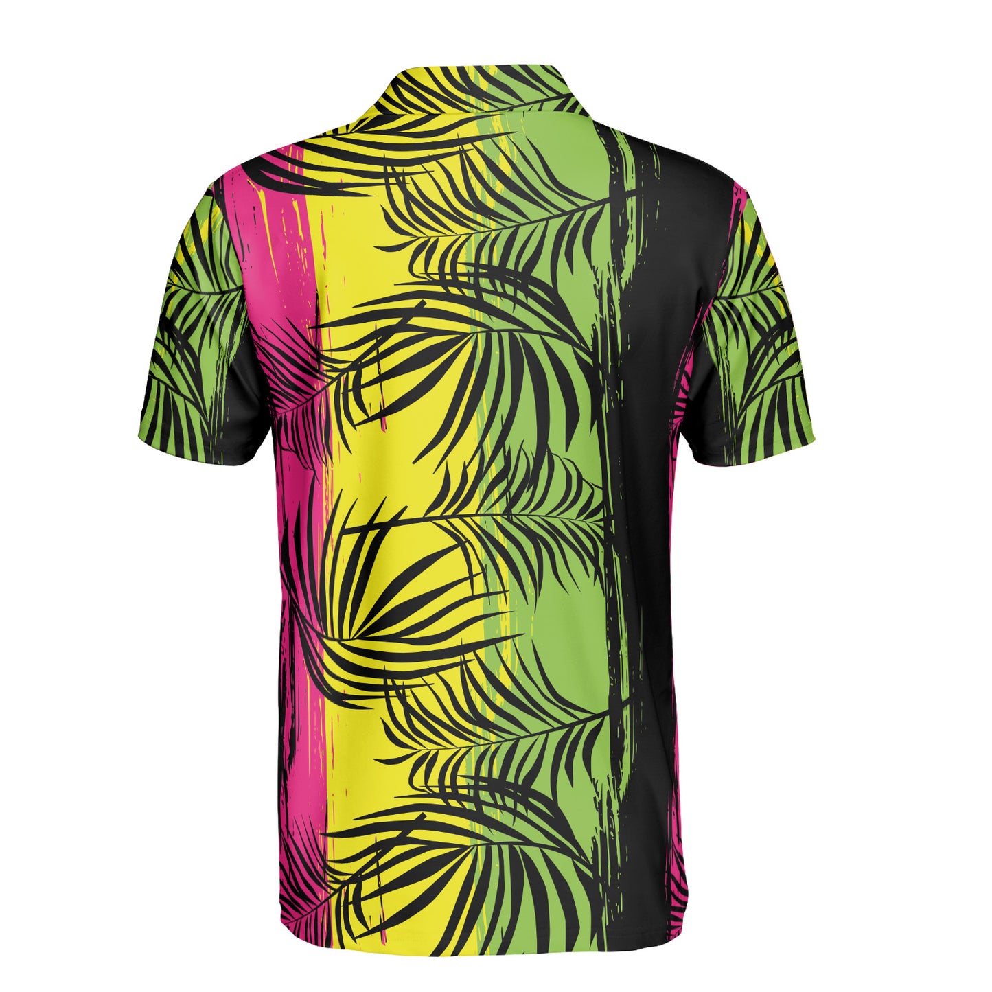 Tropical Grunge Palm Leaves Polo Shirt