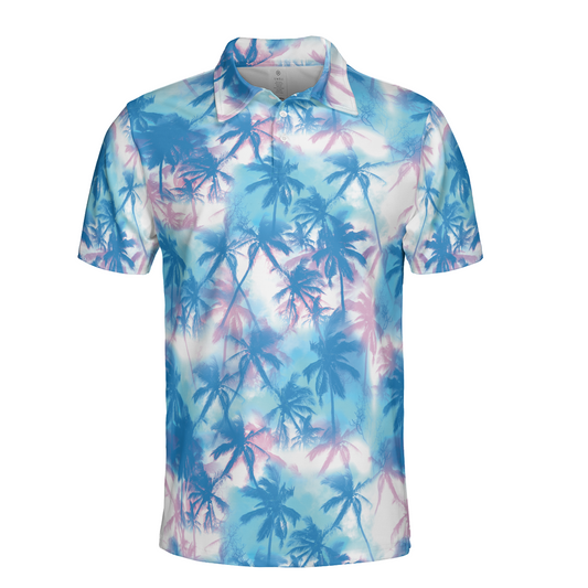 Tropical Pastel Polo Shirt