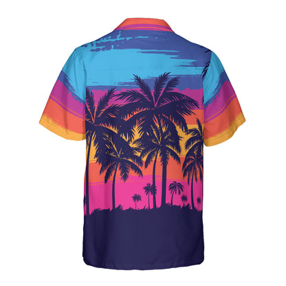 Tropical Sunset Button Up Shirt