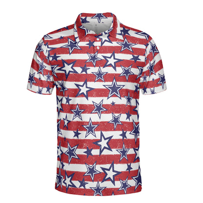Vintage Stripes & Stars Polo Shirt