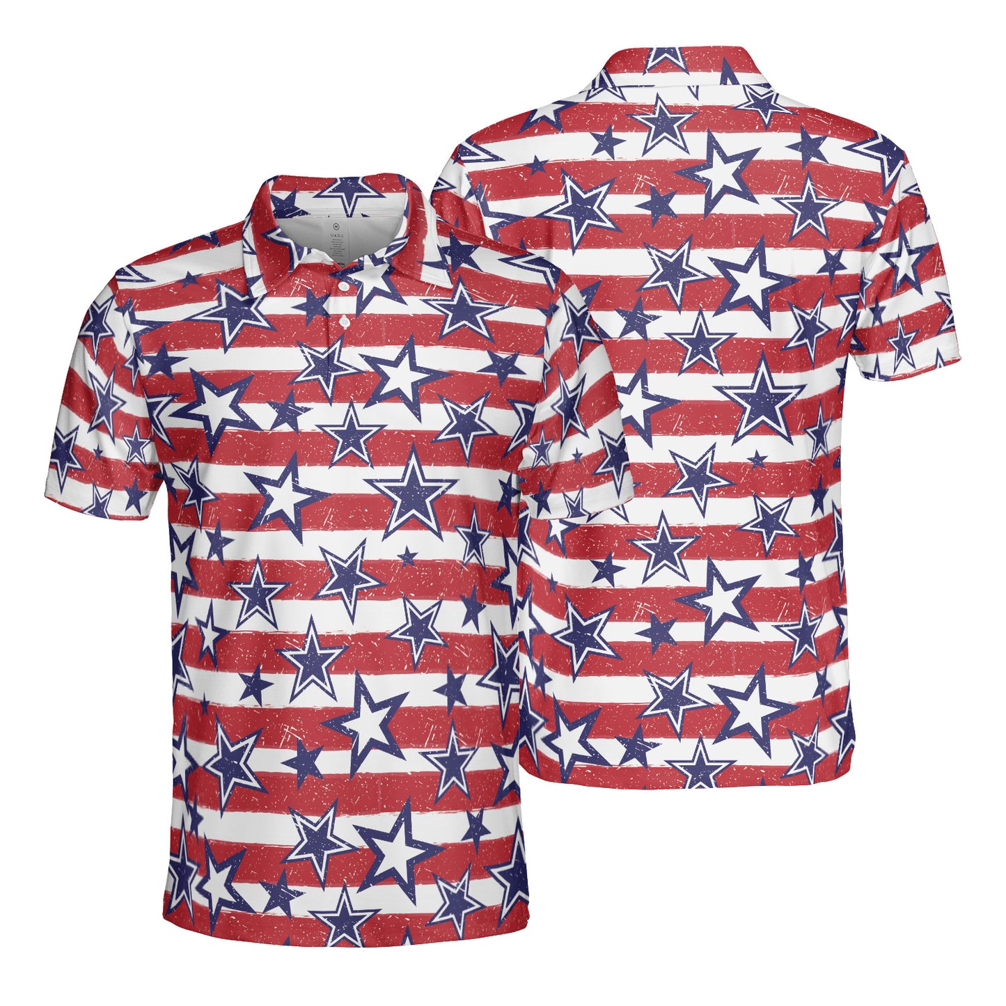 Vintage Stripes & Stars Polo Shirt