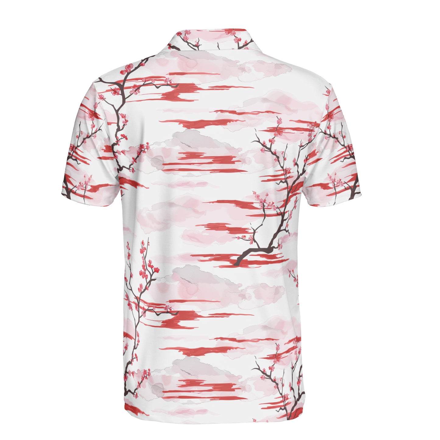 Watercolor Cherry Trees Polo Shirt
