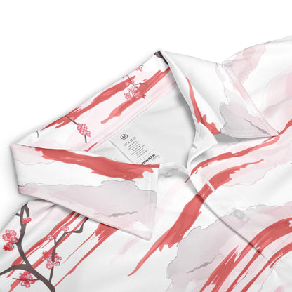 Watercolor Cherry Trees Polo Shirt