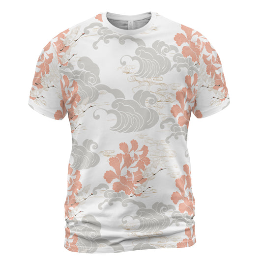 White Cranes & Grey Clouds Comfort T-shirt