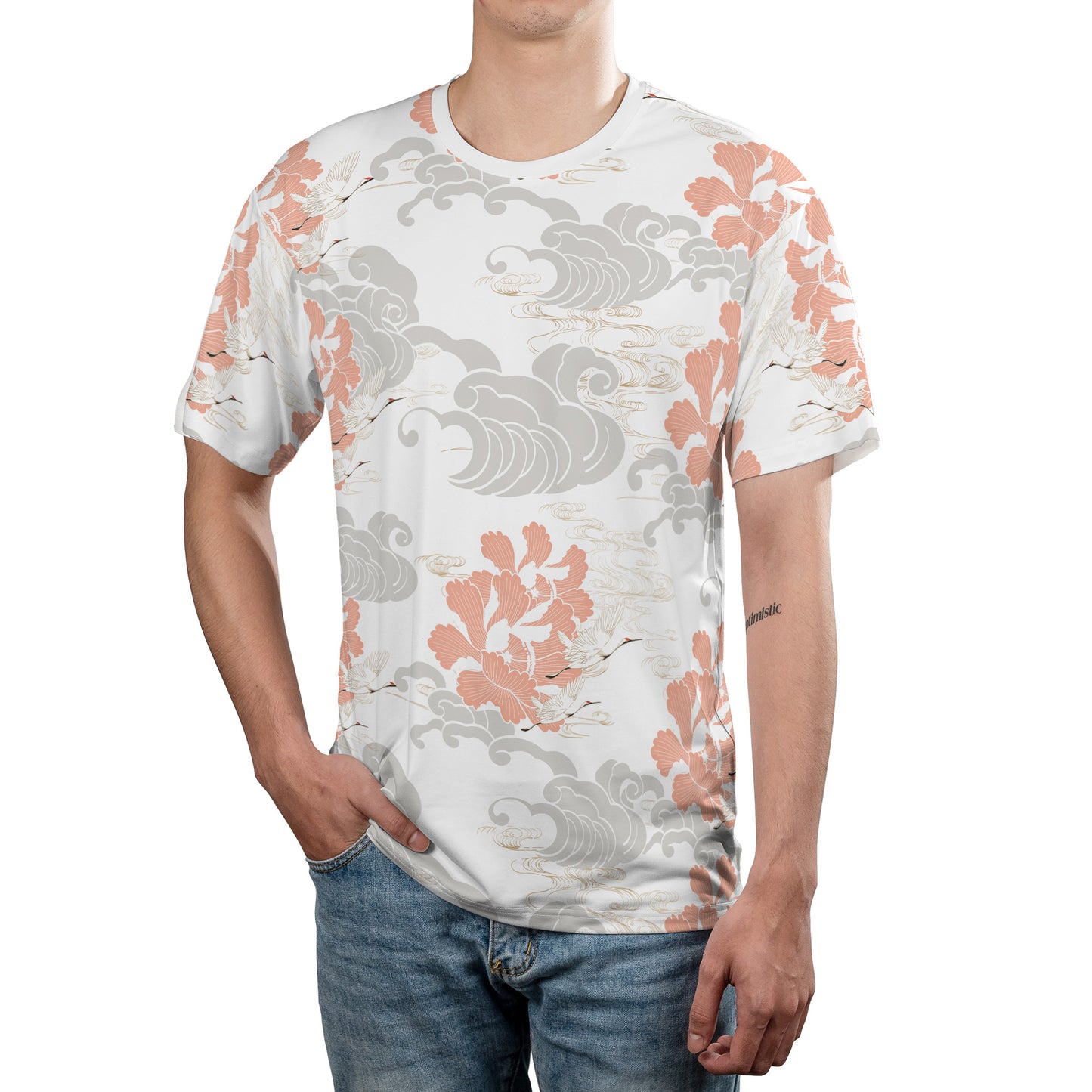 White Cranes & Grey Clouds Comfort T-shirt