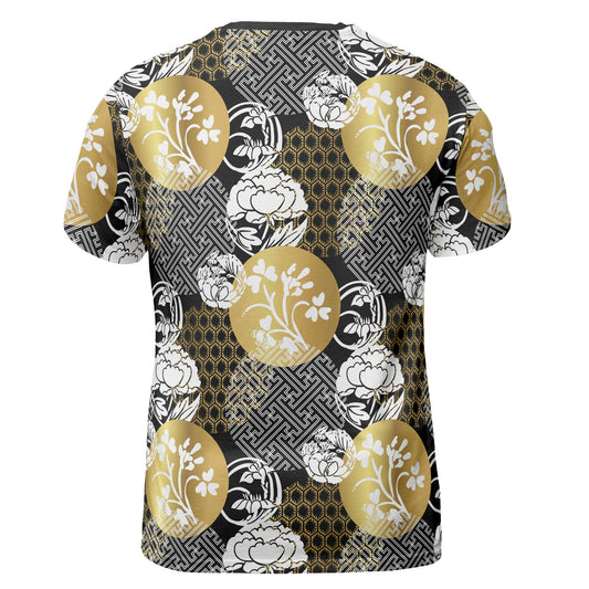 White Heraldic Flowers Comfort T-shirt
