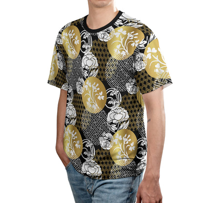 White Heraldic Flowers Comfort T-shirt