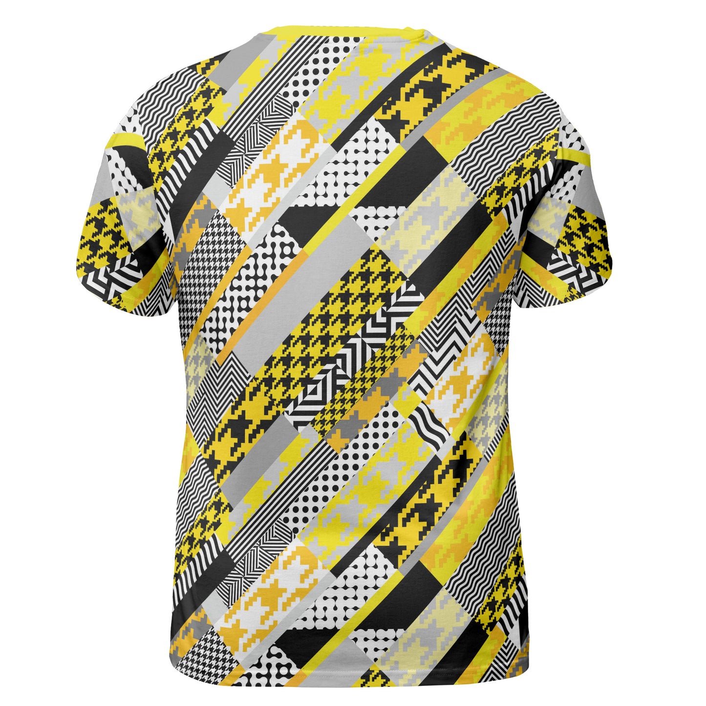 Yellow Geometric Houndstooth Comfort T-shirt