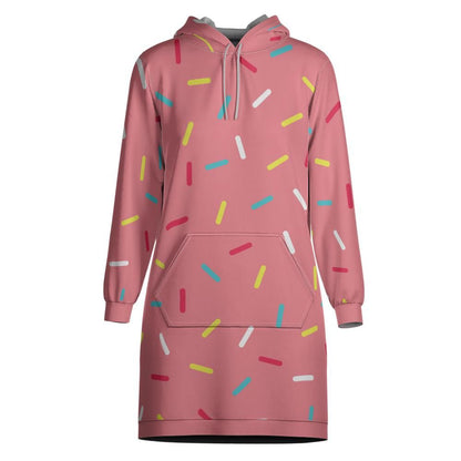 Pink Donut Sprinkles Hoodie Dress