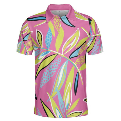 Tropical Pink Men's Polo Shirt