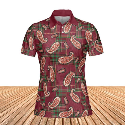 Rustic Paisley And Plaid Women's Polo