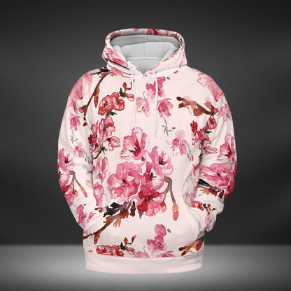 Watercolor Cherry Blossoms Premium Unisex Hoodie