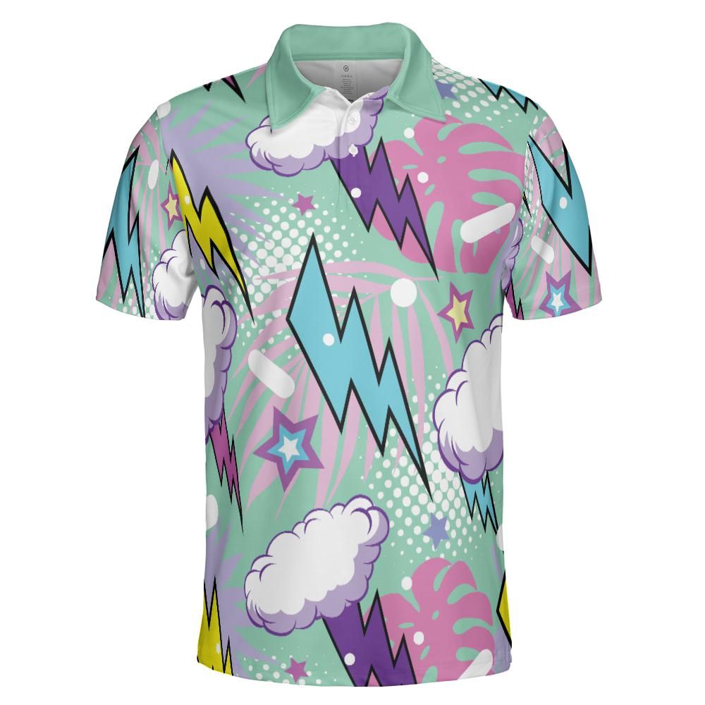 Comic Thunderstorm Polo Shirt