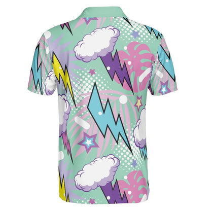 Comic Thunderstorm Polo Shirt