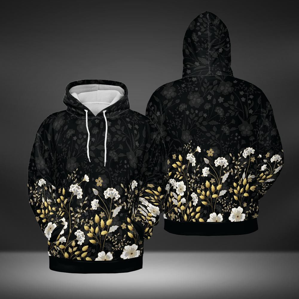 Gold Flowers Premium Unisex Hoodie