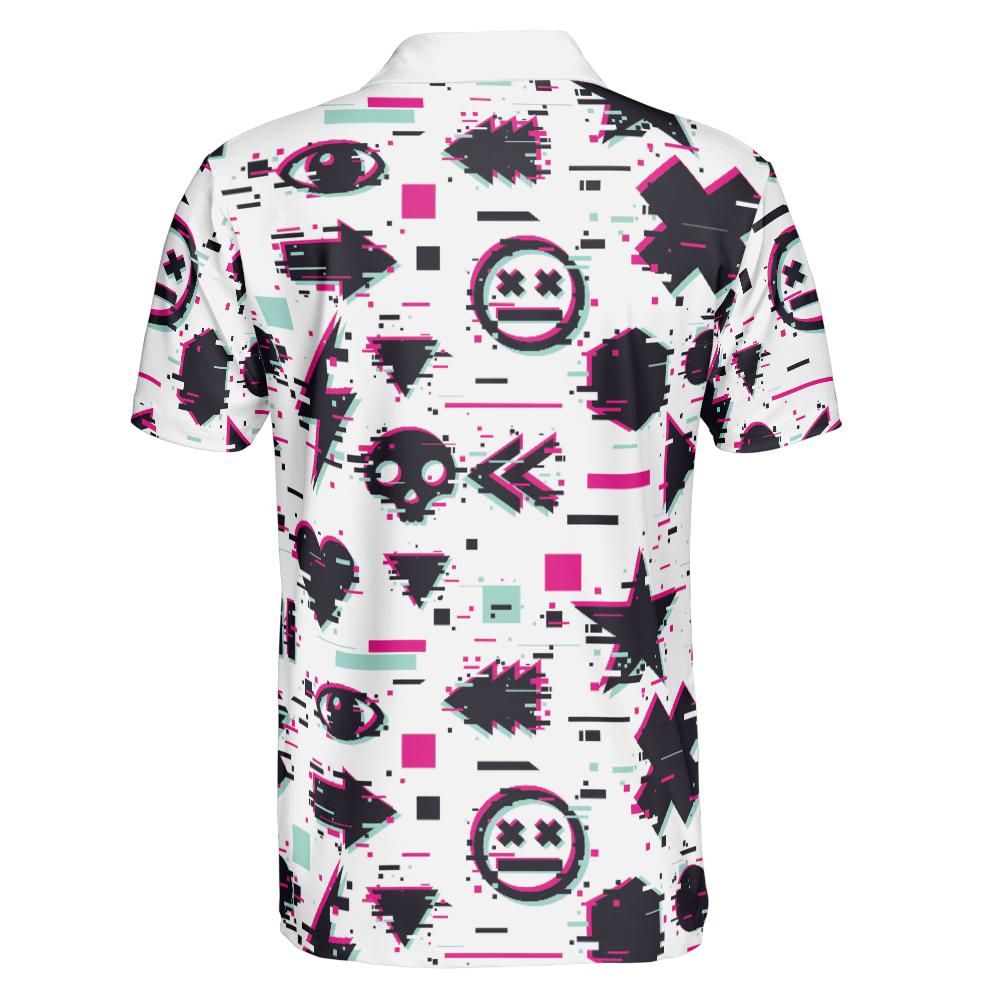 Digital Glitch Polo Shirt