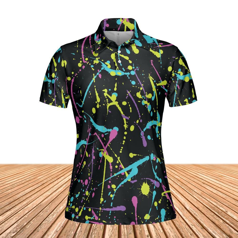 Bright Splattered Paint Women's Polo Shirt