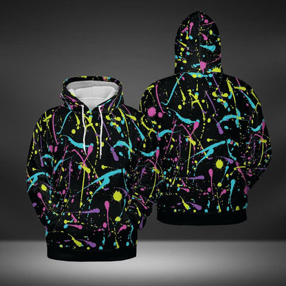 Bright Splattered Paint Premium Unisex Hoodie