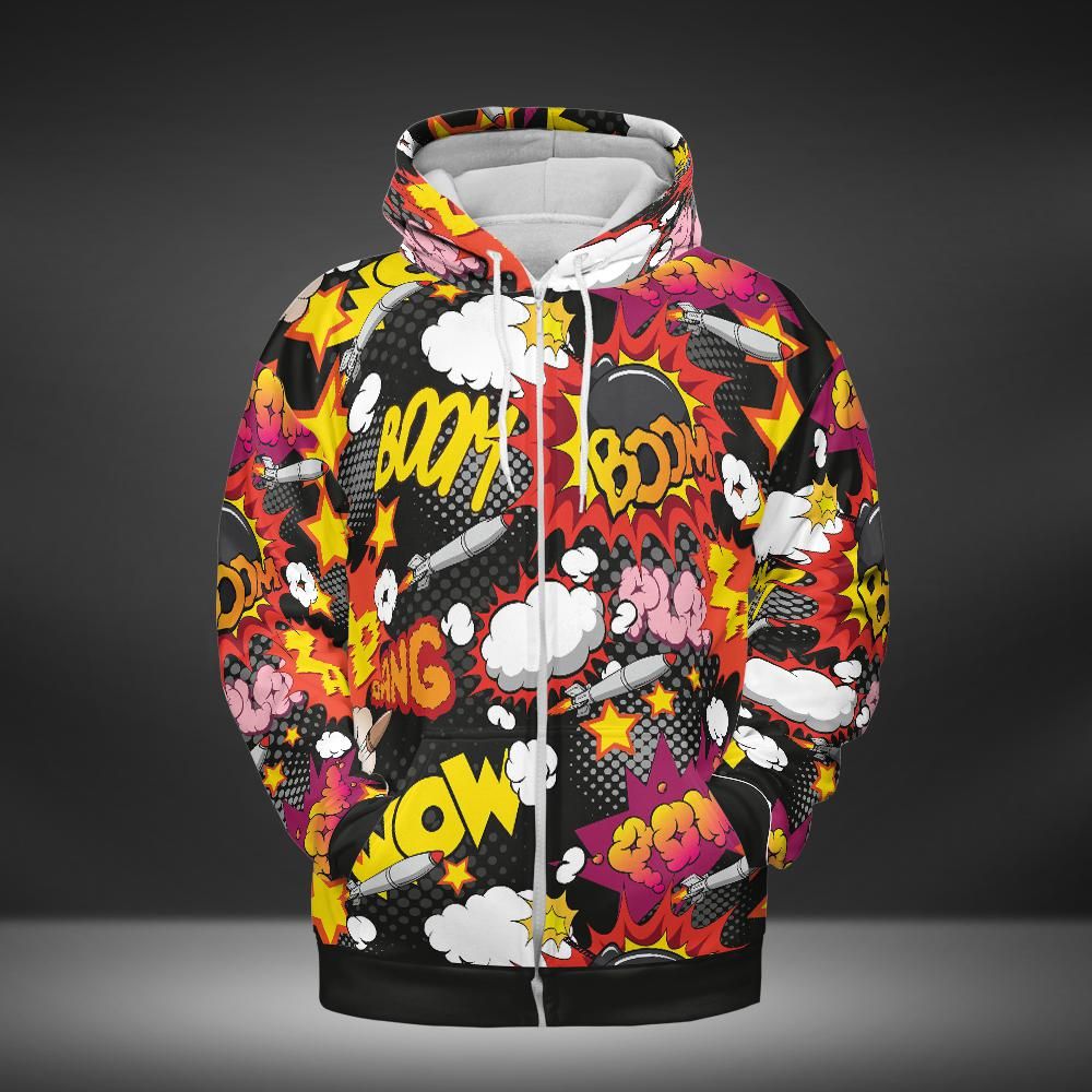 Comic Bomb Premium Unisex Zip Hoodie