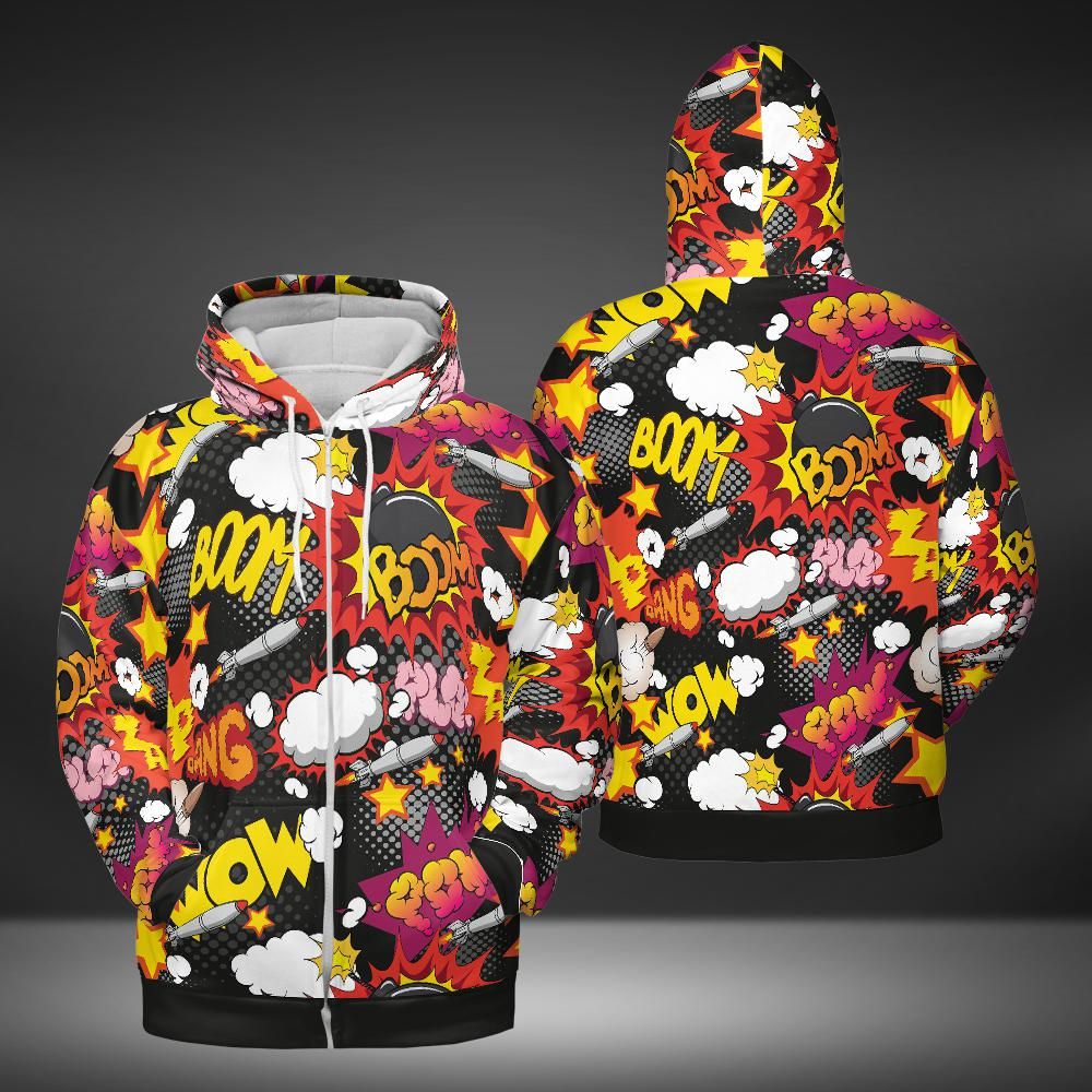 Comic Bomb Premium Unisex Zip Hoodie