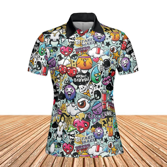 Bizarre Graffiti Women's Polo Shirt