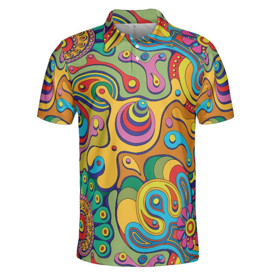 Trippy Pattern Polo Shirt