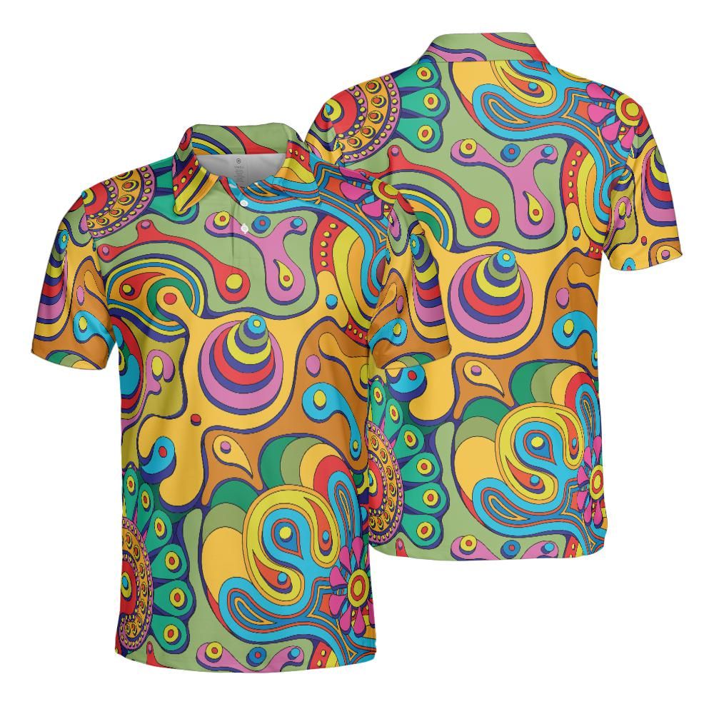 Trippy Pattern Polo Shirt