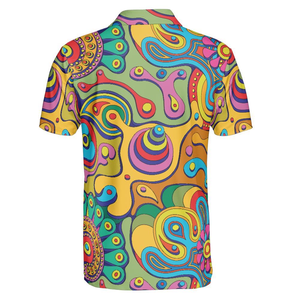 Trippy Pattern Polo Shirt