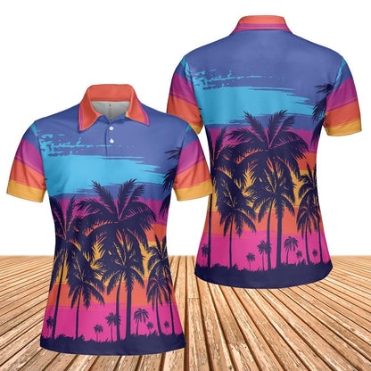 Tropical Sunset Women's Polo Shirt