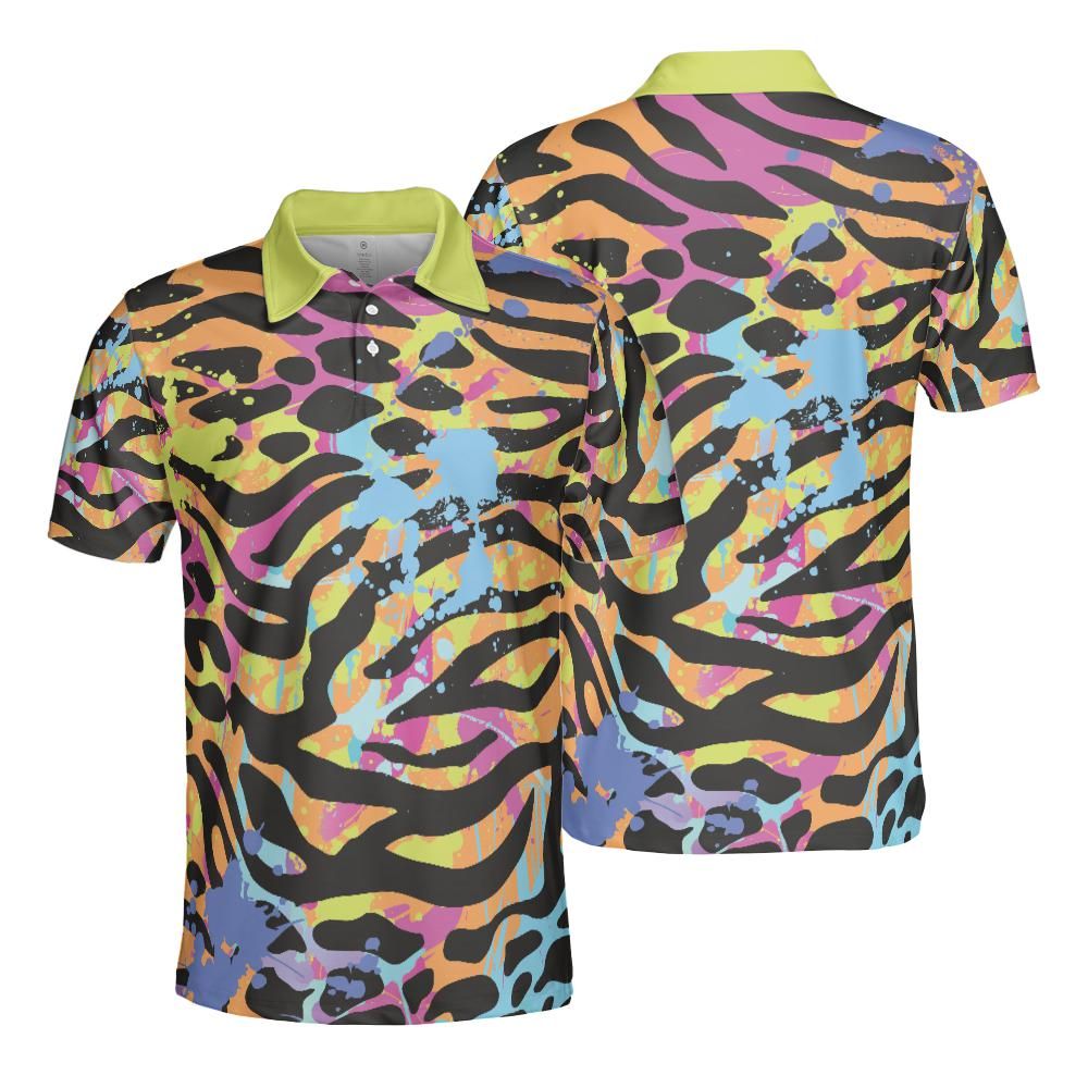 Animal Fur And Splattered Paint Polo Shirt