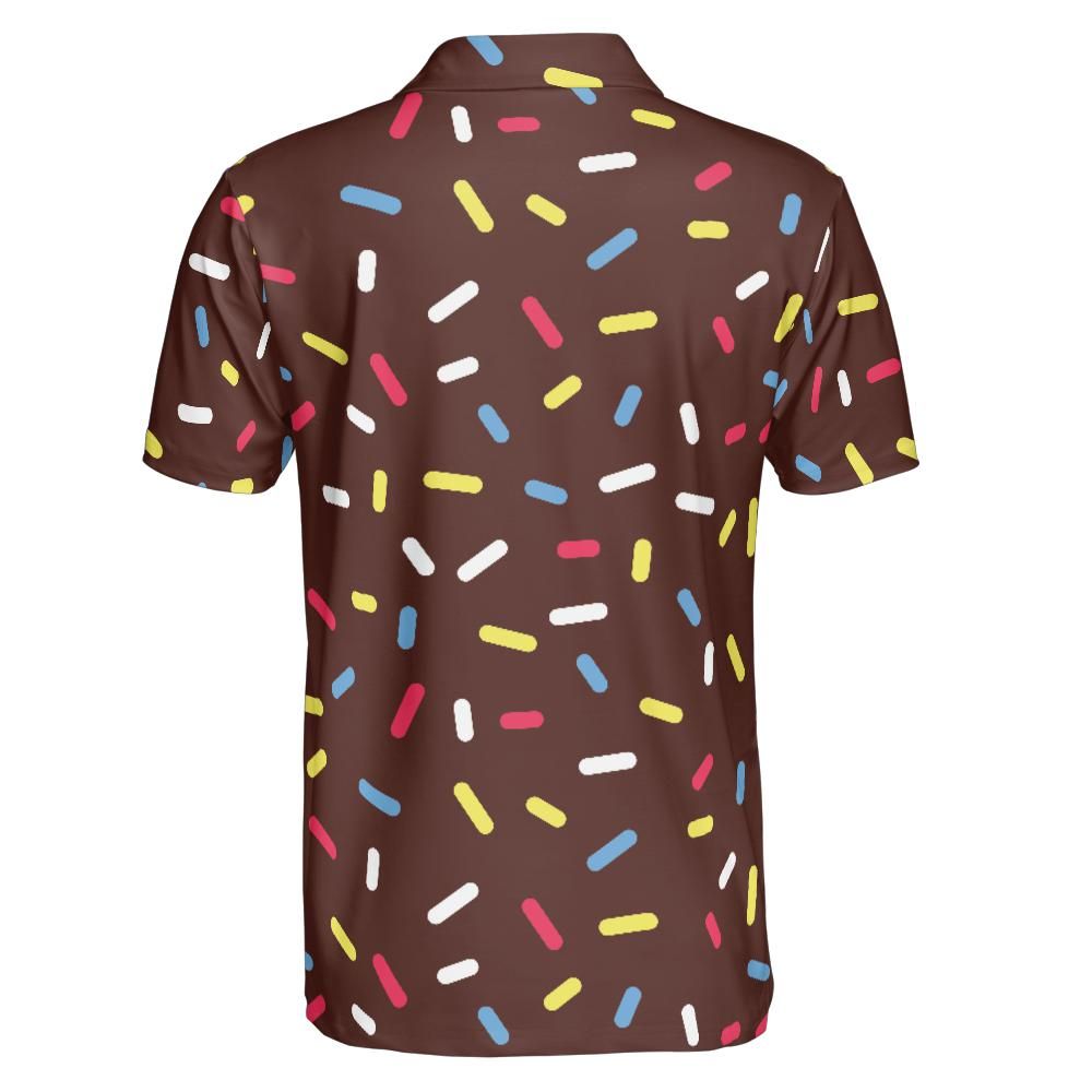 Chocolate Donut Sprinkles Polo Shirt