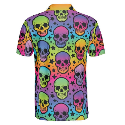 Gradient Skulls Polo Shirt