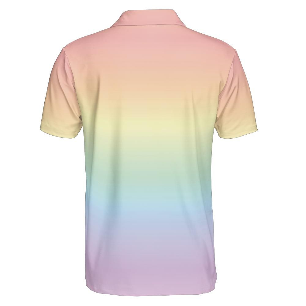 Pastel Rainbow Gradient Polo Shirt