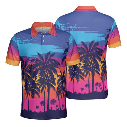 Tropical Sunset Polo Shirt