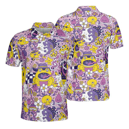 Purple Psychedelic Polo Shirt