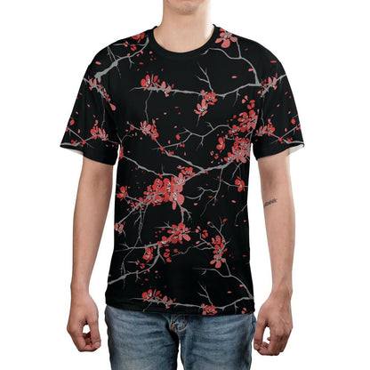 Cherry Blossoms Black Unisex Comfort T-Shirt
