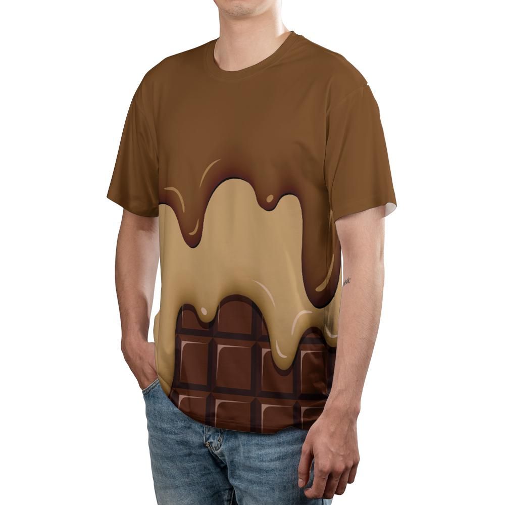 Chocolate Ice Cream & Caramel Ice Cream on a Chocolate Bar Unisex Comfort T-Shirt