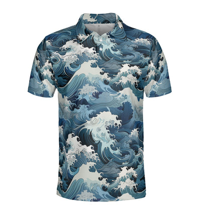 Ocean Waves Polo Shirt