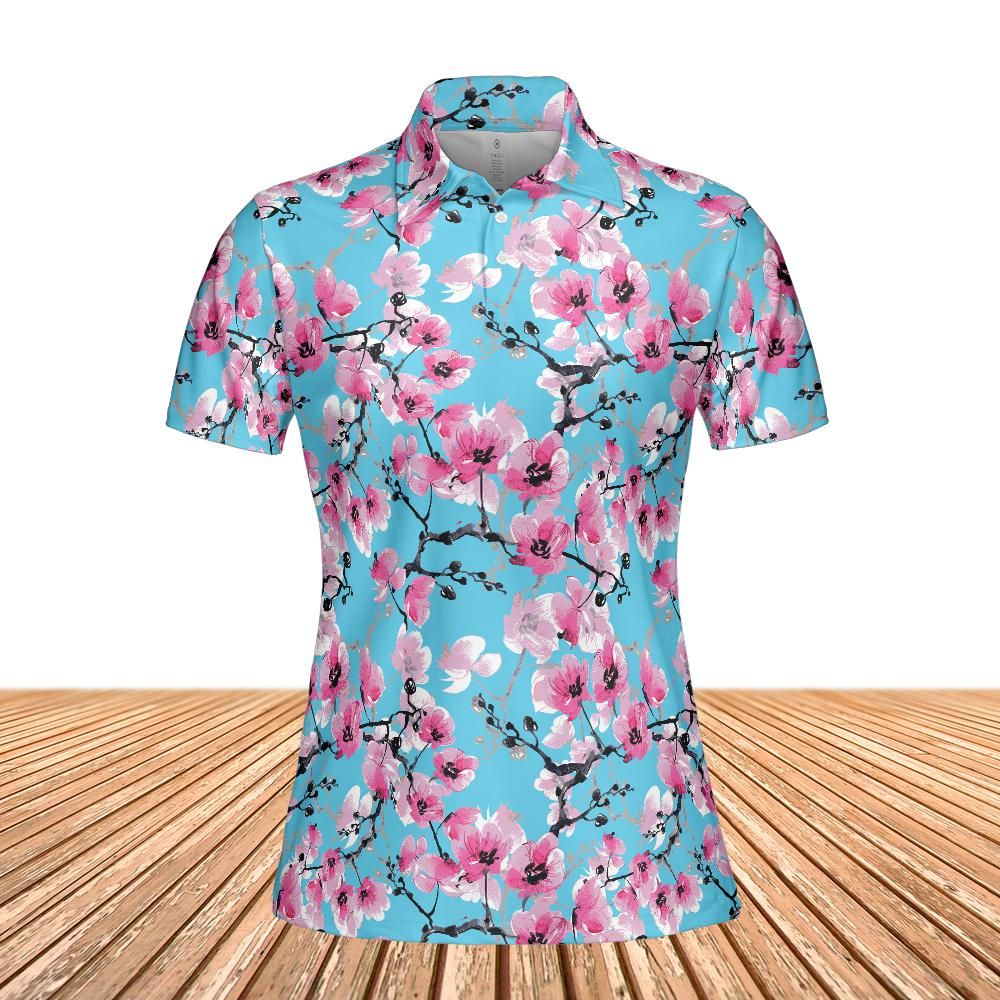 Pink Orchids Blue Sky Women's Polo Shirt