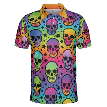 Gradient Skulls Polo Shirt