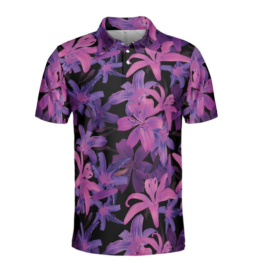 Luminous Flowers Polo Shirt