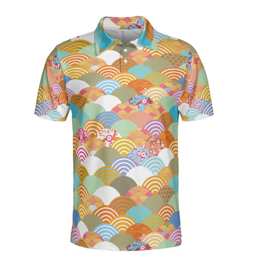 Oriental Fish Scales Polo Shirt
