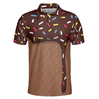 Chocolate Ice Cream And Cone Polo Shirt