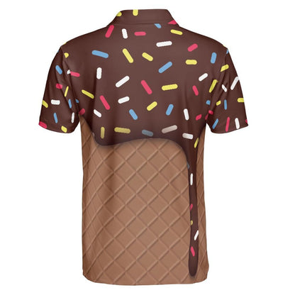 Chocolate Ice Cream And Cone Polo Shirt