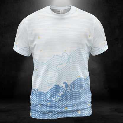 Blue Asian Waves Unisex Comfort T-Shirt