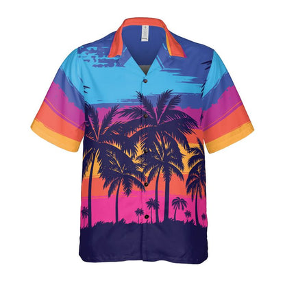 Tropical Sunset Button Up Shirt