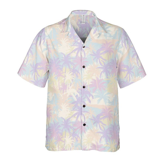 Pastel Palm Trees Button Up Shirt